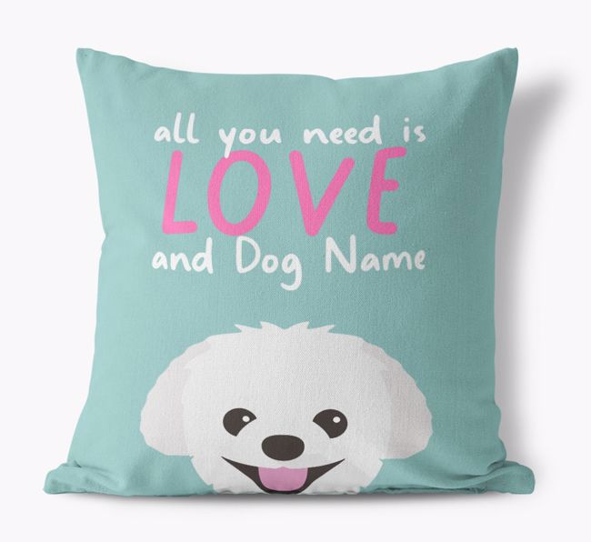 All You Need Is Love: Personalised {breedFullName} Canvas Cushion